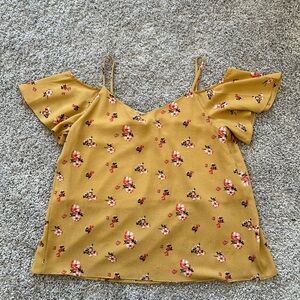 Floral Mustard Women's Top